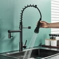 Senlesen Spring Kitchen Faucets Pull Down Kitchen Sink Faucet Brass