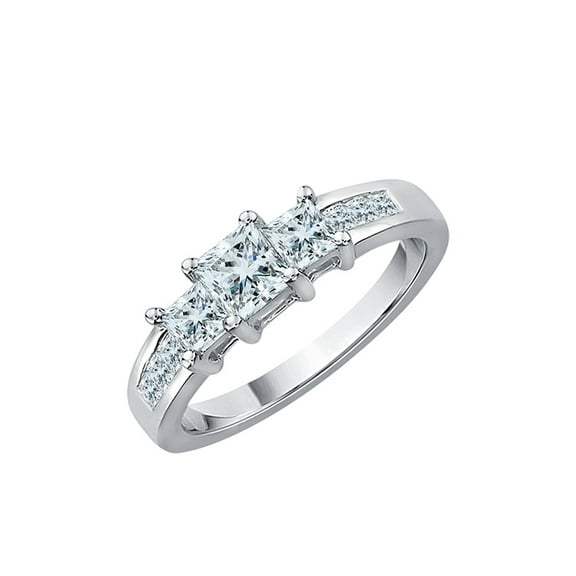 Diamond Solitaire Promise Ring in Sterling Silver (1/2 cttw) (I-Color, SI3-I1-Clarity)