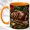 Orange, variant on Holiday Snail Coffee Mug, Woodland Animal Mug, Ceramic 11 oz