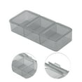 thumbnail image 3 of Unique Bargains 1 Pc 3 Compartment Pill Case Durable for Travel Gray, 3 of 6