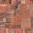 thumbnail image 1 of Ahgly Company Indoor Square Abstract Sunrise Orange Patchwork Area Rugs, 3' Square, 1 of 6