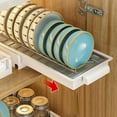 thumbnail image 4 of <p>Stainless Steel Dish Rack, Large Capacity Strong Load Bearing Kitchen Dish Rack Spave Saving Sturdy Multipurpose Pull Out Type  For Cabinet</p>, 4 of 7