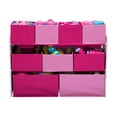 thumbnail image 2 of Delta Children Organisateur de Jouets de Luxe à Bacs Multiples avec Bacs de Rangement, Blanc/rose, 2 of 4