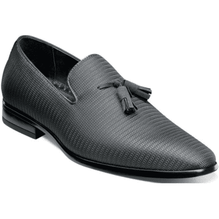 

Stacy Adams Men s Tazewell Plain Toe Tassel Slip On Gray 25343-020
