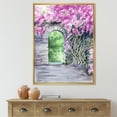 thumbnail image 2 of Designart 'Blossoming Purple Wisteria Garden Over The Wall' Traditional Framed Canvas Wall Art Print, 2 of 5