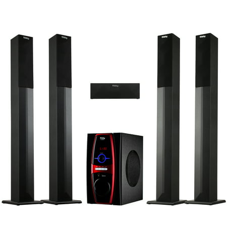 Frisby FS-6600BT 5.1 Surround Sound Home Theater Tower Speaker System with Bluetooth USB/SD & Remote