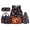 Fire Basketball, variant on Pzuqiu Chocolate Drip Sprinkle Baseball Kids Backpack for School Boys 8-12 School Backpacks Sets with Lunch Bag Pencil Case Water Bottle Holder 4 pcs Travel Bookpack with Shoulder Strap for Kids 8-12
