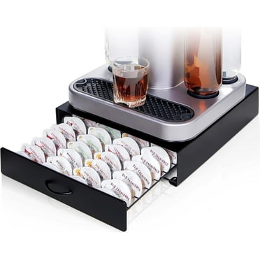 Ksestor Bartesian Capsules Organizer, Metal Drawer Holds 40 Cocktail Mixers for Home Bar