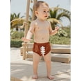 thumbnail image 4 of Rovasas Baby Boy Shorts Rugby Embroidery Elastic Waist Casual Short Pants, 4 of 9