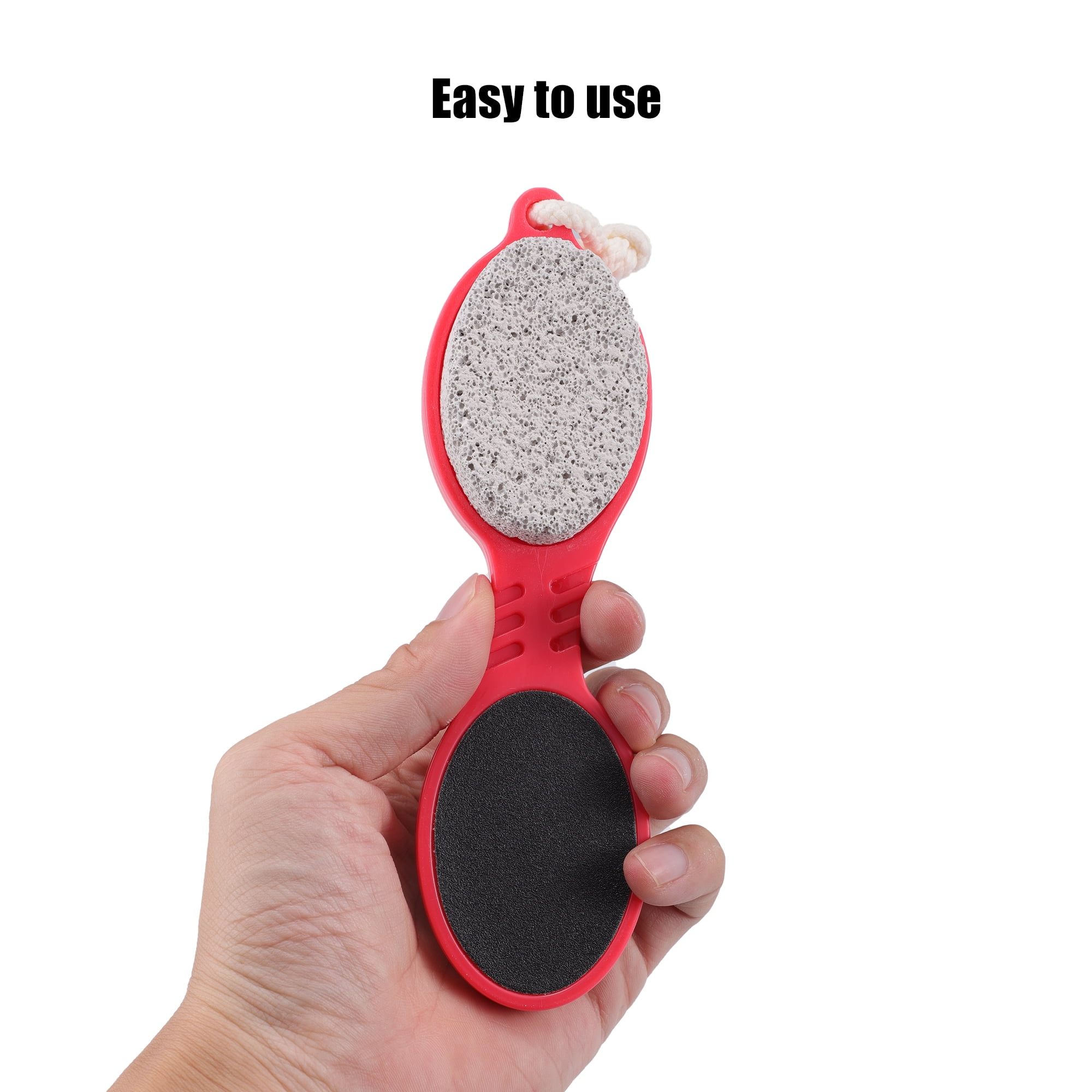 Unique Bargains 1 Pc Multi Purpose Foot File with Foot Scrubber Pumice Stone Foot Rasp Pink