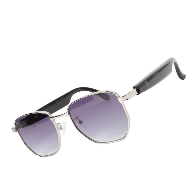 Lunettes Intelligentes Ai, Lunettes de Soleil Intelligentes à Traduction en Temps Réel, Lunettes Intelligentes Multifonctionnelles avec Support de Traduction Ai pour Deepseek pour Réunion Voyage Étude