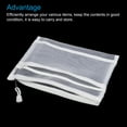 thumbnail image 3 of Uxcell A5 Double Layer Zip File Pouch Storage Pockets Mesh Zipper Bags, White 6 Pack, 3 of 5