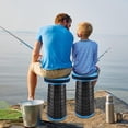 thumbnail image 2 of Tabouret Télescopique Portable, Chaise Pliante, Chaise Rétractable, Tabourets en Plastique Réglables avec Charge Max 330lbs, pour Camping Pêche Randonnée Jardin Golf BBQ (Bleu), 2 of 5