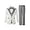 Grey, variant on Lycody 3 Pieces Boys Suit Set Teenage Jacquard Blazer Slim Fit Tuxedo Jacket Vest Pants Prom Wedding Ring Party Graduation for 3-16 Years Kids