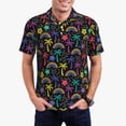 thumbnail image 2 of Salouo Colorful Palms for Men's Short Sleeve Polo Shirts,Polo Shirts for Men Performance Short Sleeve Golf Shirt Athletic Casual Collared T-Shirt-3X-Large, 2 of 8