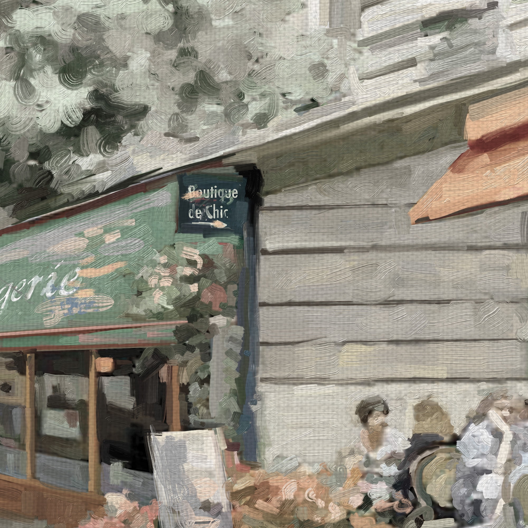 Masterpiece Art Gallery Café Pavé Light Paris By Studio Arts Canvas Art Print 27" x 54"
