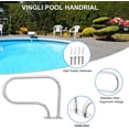 Inground Pool Grab Rails VINGLI Inground Pool Hand Rail with 3-Bend Stair Entry, Stainless Steel ...