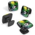 thumbnail image 2 of 4 Pcs Cabinet Handle Drawer Pulls Doodle Sport Soccer Knobs with Screws Square Furniture Office Cabinet Knob Decoration, 2 of 7