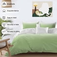 thumbnail image 5 of Vibrant Green Duvet Cover Set California King Size and White Gradient Soft Lightweight Comforter Covers 4 Piece Bedding Set with 1 Duvet Cover 1 Bed Sheet & 2 Pillow Shams, 5 of 8