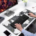 thumbnail image 2 of Long Mouse Pads for Desk,Halloween Ghost Eyes Pattern Desk Mats on Top Of Desks, Desk Mouse Pad Extra Large with 3mm Non-Slip Base and Stitched Edge for Gaming,Office,Work,Home 31.5x15.7in, 2 of 5