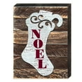 thumbnail image 1 of Designocracy 98802-18 Noel Stocking Holiday Art on Board Wall Decor, 1 of 1