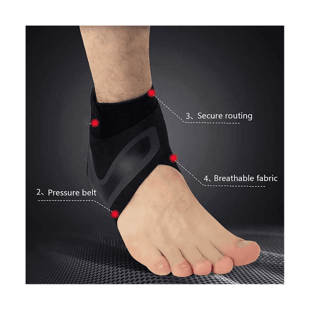 1 Pair Ankle Support Straps Adjustable Foot Sprain Prevention Sports Fitness Foot Protector M