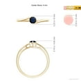 thumbnail image 5 of ANGARA Natural Round Blue Sapphire Solitaire Bypass Engagement Ring in 14K Yellow Gold for Women (Size-4mm) | September Birthstone, Anniversary, Jewelry Gift for Women | Natural Blue Sapphire Ring, 5 of 9