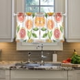 thumbnail image 2 of Yayeee Kitchen Curtains Tier Pair Light Filtering 27"x24" Rod Pocket Short Cafe Window Panel, Candy Orange, 2 of 7