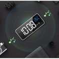thumbnail image 5 of Reloj despertador digital, reloj despertador LED con función de repetición-Plata (inglés), 5 of 5