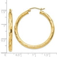 thumbnail image 4 of FB Jewels 14K Yellow Gold Textured Hoop Earrings, 4 of 4