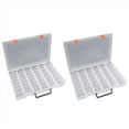 thumbnail image 1 of 2X Caja Organizadora de Plástico Grande de 48 Rejillas con Divisores Ajustables, Organizador de Almacenamiento para Manualidades, Organizador de Caja de Aparejos, Transparente, 1 of 9