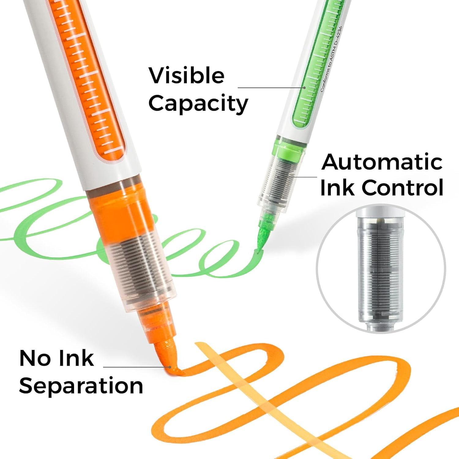 Ohuhu Acrylic Paint Markers Direct Liquid 24 Colors, Brush Tip, Waterproof, for Rock & Canvas -Nahuku