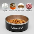thumbnail image 3 of Personalized Pet Bowl with Name, Custom Non-Slip Stainless Steel Dog & Cat Food and Water Feeding Bowl, Gift for Animal Moms (Paws), 3 of 17