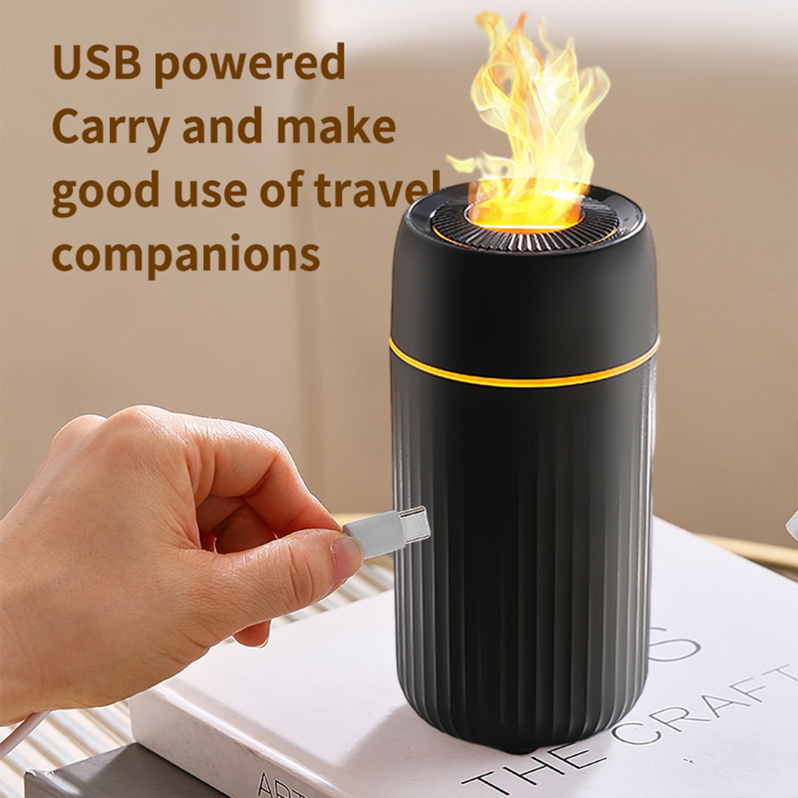 YZEGDCH Ultrasonic Humidifier for Home,Aromatherapy Colorful Humidifier (Black),Small Quiet Air Portable Humidifiers