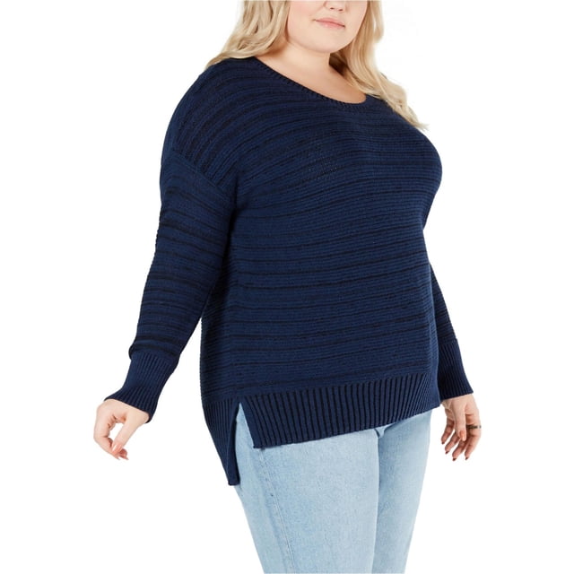 Suéter Style & Co. con hombros caídos para mujer azul 1X