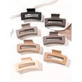 thumbnail image 3 of 7 Pcs Big Hair Claw Clips 3.4" Non-slip Big Square Matte for Women Girls, Strong Hold Banana Clips for Thick Thin Hair, 3 of 10