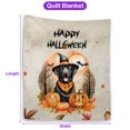 thumbnail image 5 of Happy Halloween Labrador Retriever Witches Hat Pumpkin Carving Quilt Blanket Lab Dog Lover Gifts Cozy Comforter Throw Blanket - 02019, 5 of 5