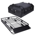 thumbnail image 4 of Portaequipajes de techo global – Cesta de carga 46"x36"x4.5" – Acero resistente – Capacidad 200 lbs – Bolsa impermeable y deflector antiviento incluidos – Para SUV, camionetas y coches, 4 of 8