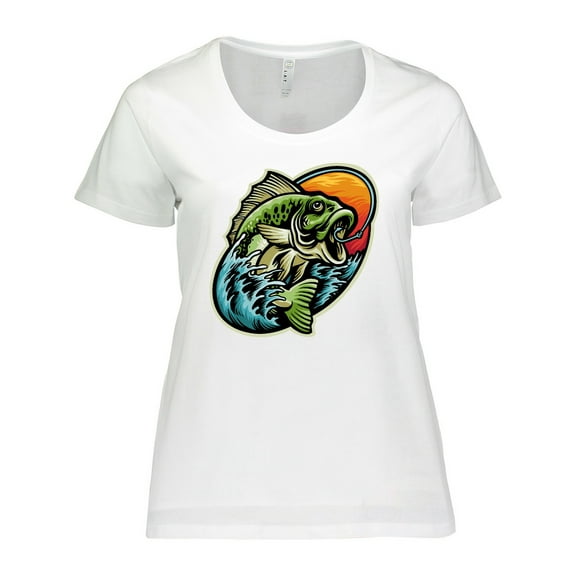 Inktastic Fishing Women's Plus Size T-Shirt