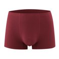 thumbnail image 1 of Mens Underwear Solid Hip Lift Athletic Breathable Non-marking Boxer Briefs Mid Waist Underwear, 1 of 3