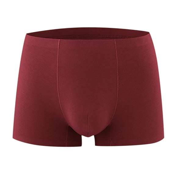 Mens Underwear Solid Hip Lift Athletic Breathable Non-marking Boxer Briefs Mid Waist Underwear