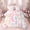 Floral C, variant on Erosebridal Girls Pink Flower Twin Bedding Sets, Garden Floral Bedding Comforter Set, Personalized Initial A, Pink Reversible, 7-Piece