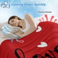 thumbnail image 3 of Red Love,Cooling Blanket,Lightweight Breathable Summer Throw Blanket with Double Sided Cold Effect,Spring Valentine's Plant Dots Lattice Stripe Picnic Blankets Bed Sheet for Hot Sleepers 60"x80", 3 of 8