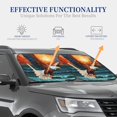 thumbnail image 4 of Wukai Textured Bald Eagle Car Front Windshield Sun Shade,Sun Visor Shield Block Automotive Interior Protector Blocks UV Rays-Medium, 4 of 6