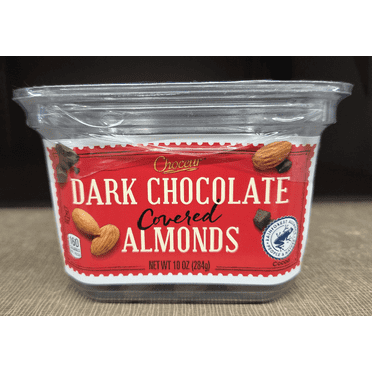 Choceur Dark Chocolate Covered Almonds 10oz 284g (Single Tub)