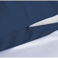 thumbnail image 3 of 100% Egyptian Cotton Pillow Protectors Set of 2, 600 Thread Count Queen Size Bed Pillowcases with Zipper, Sateen Weave Pillow Cover Quiet Breathable Easy Care (2PCS, Queen, Navy Blue Stripe), 3 of 7
