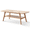 Oak | 47.2"W, variant on Hassch 2-Tier Coffee Table, 31.5" Solid Wood Cocktail Table with Open Shelf, Center Table for Living Room, Easy Assembly, Oak