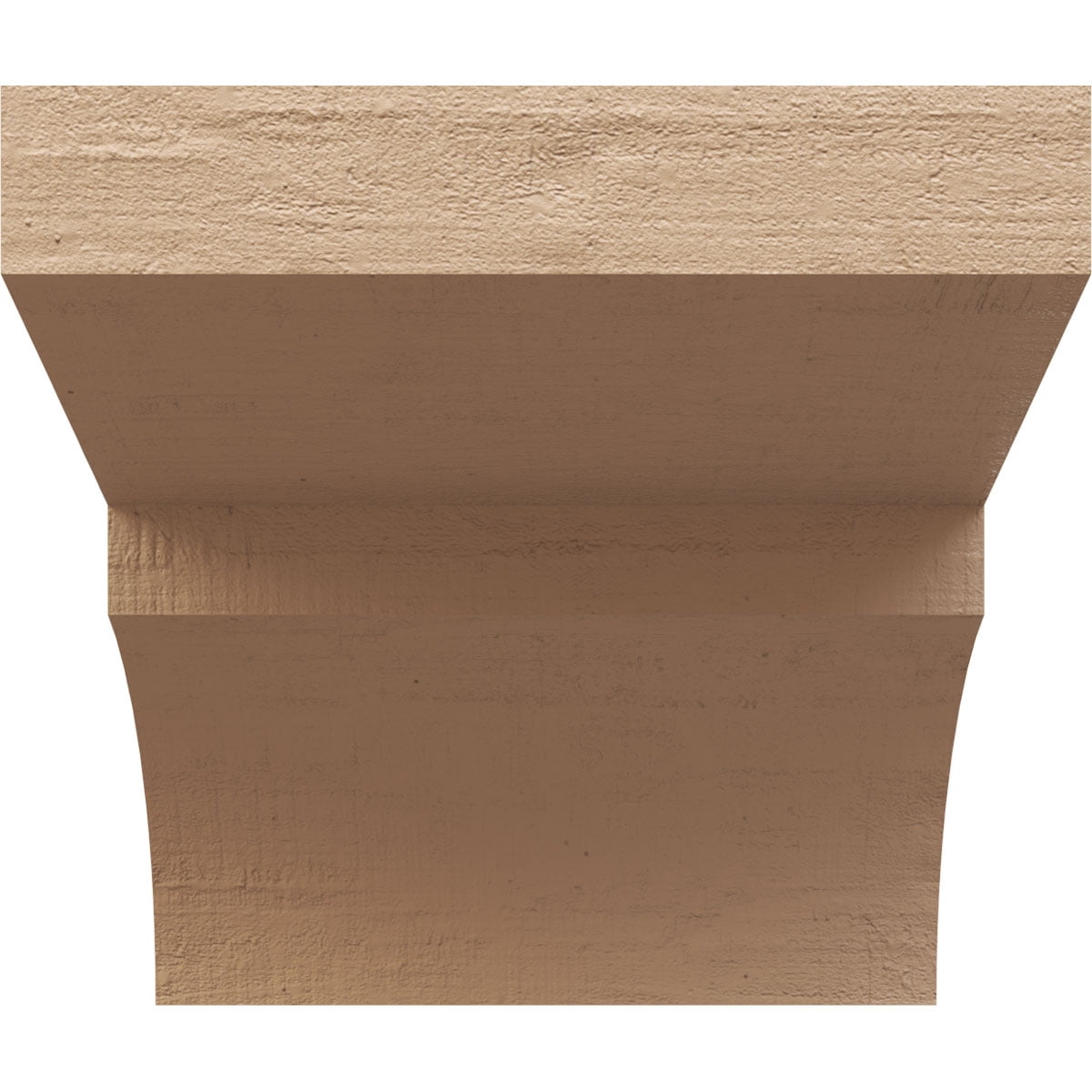 12"W x 12"D x 12"H Wide Monterey Rough Cedar Woodgrain TimberThane Corbel, Primed Tan