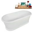 thumbnail image 5 of 71" Streamline B-428-174-BNK Soaking Freestanding Tub and Tray With Internal Drain in Brushed Nickel, 5 of 10