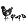 thumbnail image 3 of 4 Pieces Chicken Sculpture Lifelike Figurines for Pathway Courtyard Backyard, 3 of 10